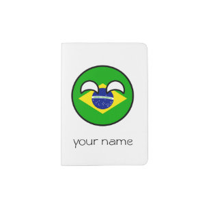 Funny Trending Geeky Brazil Countryball Passport Holder