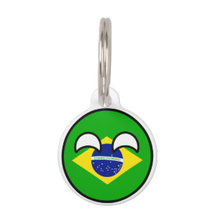 Funny Trending Geeky Brazil Countryball Pet Tag