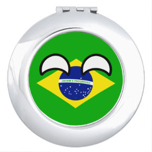 Funny Trending Geeky Brazil Countryball Vanity Mirror