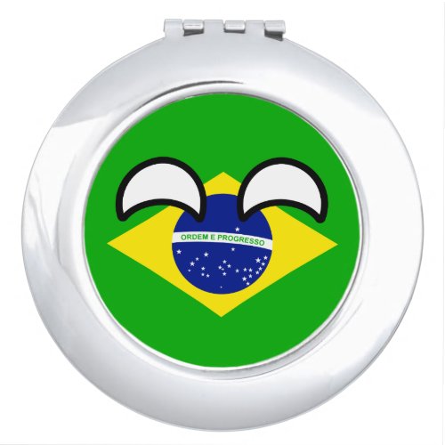 Funny Trending Geeky Brazil Countryball Vanity Mirror