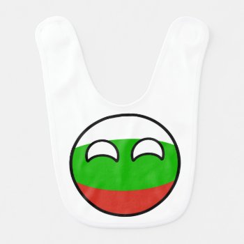 Funny Trending Geeky Bulgaria Countryball Bib by Countryballs_Store at Zazzle
