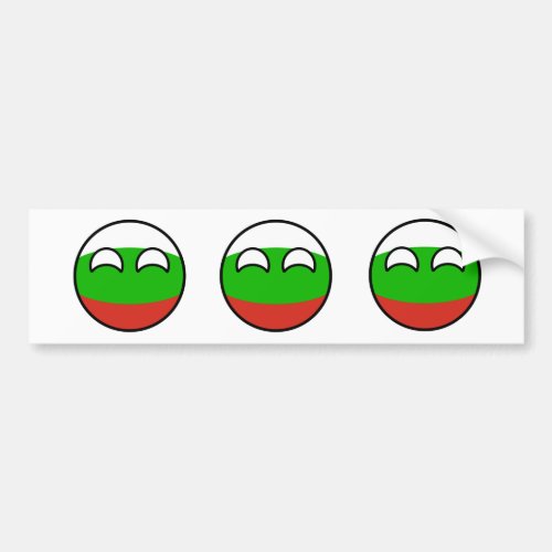 Funny Trending Geeky Bulgaria Countryball Bumper Sticker