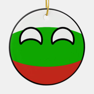 Funny Trending Geeky Bulgaria Countryball Ceramic Ornament