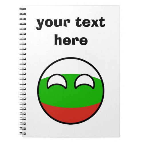 Funny Trending Geeky Bulgaria Countryball Notebook