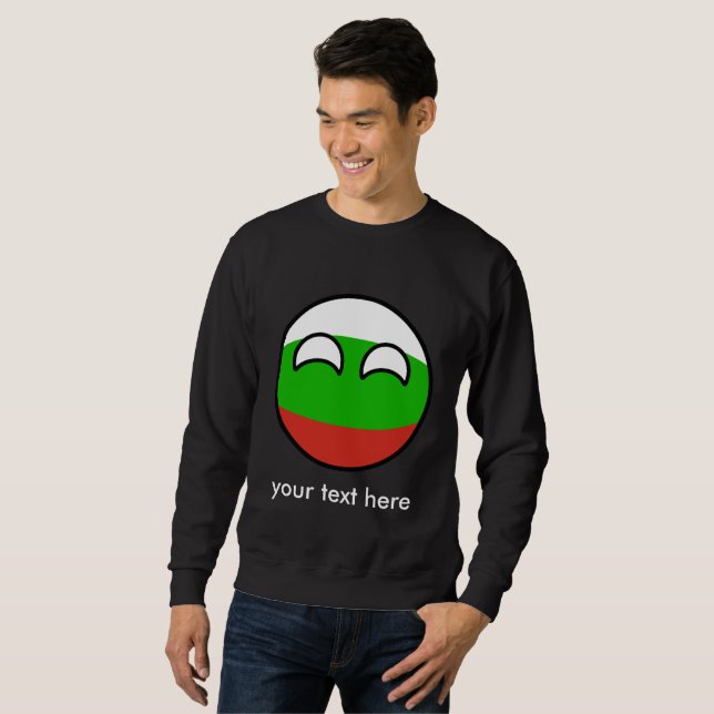 Funny Trending Geeky Bulgaria Countryball Sweatshirt (Front Full)