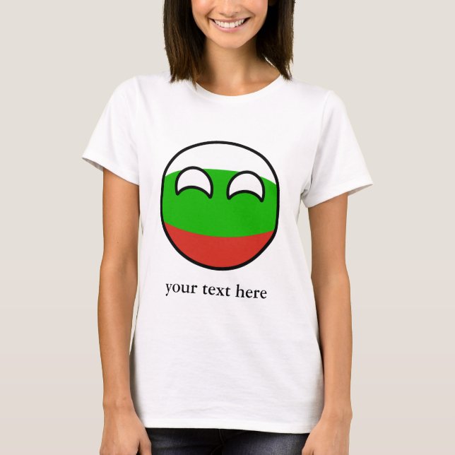 Funny Trending Geeky Bulgaria Countryball T-Shirt (Front)