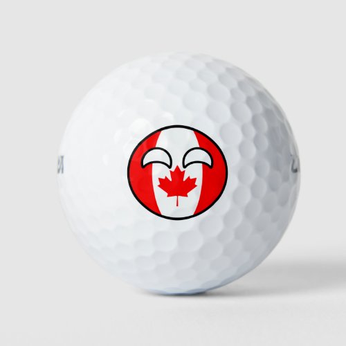 Funny Trending Geeky Canada Countryball Golf Balls