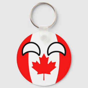 Funny Trending Geeky Canada Countryball Keychain