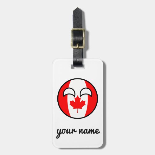 Funny Trending Geeky Canada Countryball Luggage Tag