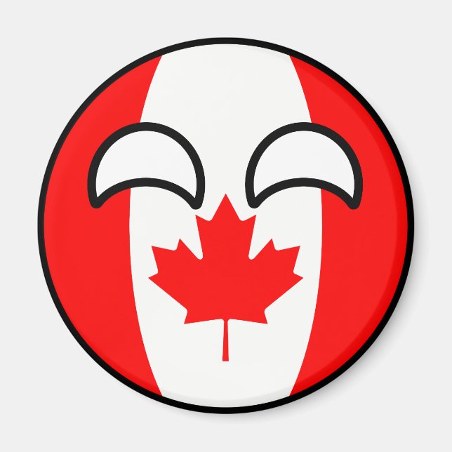 Funny Trending Geeky Canada Countryball Magnet (Front)