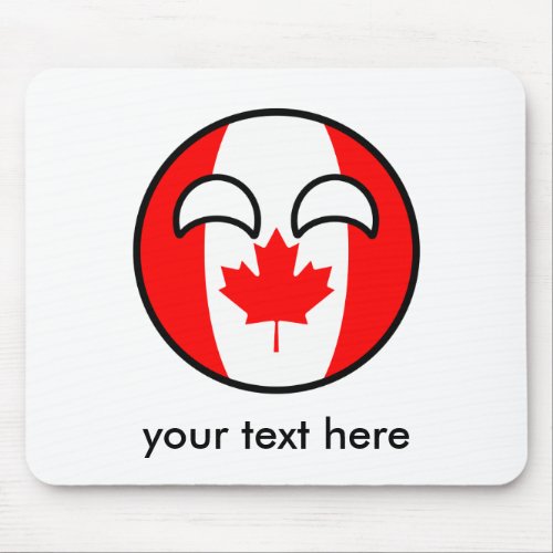 Funny Trending Geeky Canada Countryball Mouse Pad