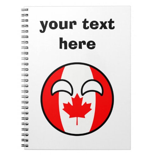 Funny Trending Geeky Canada Countryball Notebook