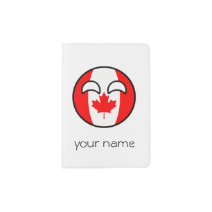 Funny Trending Geeky Canada Countryball Passport Holder