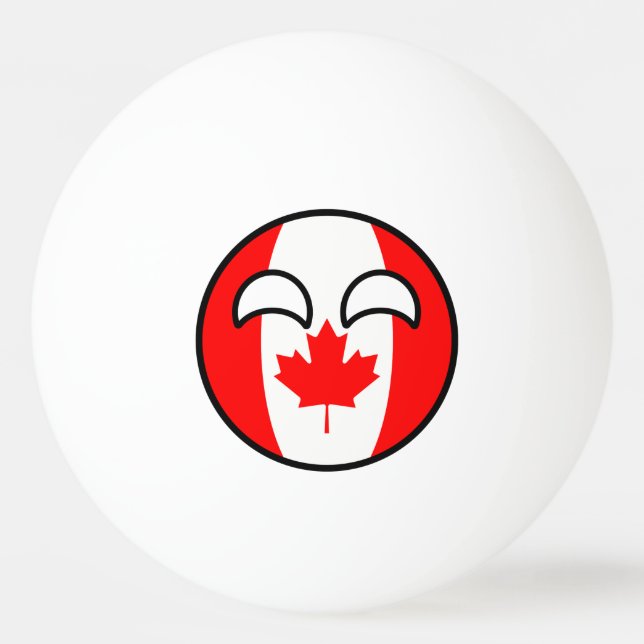 Funny Trending Geeky Canada Countryball Ping Pong Ball (Front)