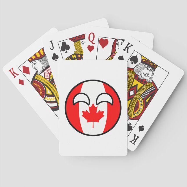 Funny Trending Geeky Canada Countryball Poker Cards (Back)