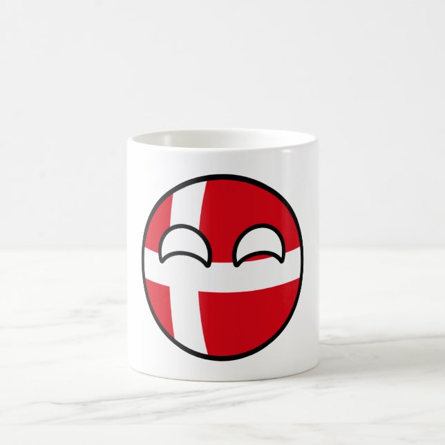 Funny Trending Geeky Denmark Countryball Coffee Mug (Center)