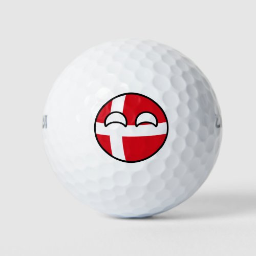 Funny Trending Geeky Denmark Countryball Golf Balls