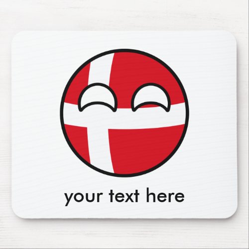 Funny Trending Geeky Denmark Countryball Mouse Pad