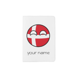 Funny Trending Geeky Denmark Countryball Passport Holder