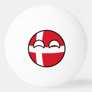 Funny Trending Geeky Denmark Countryball Ping-pong Ball by Countryballs_Store at Zazzle
