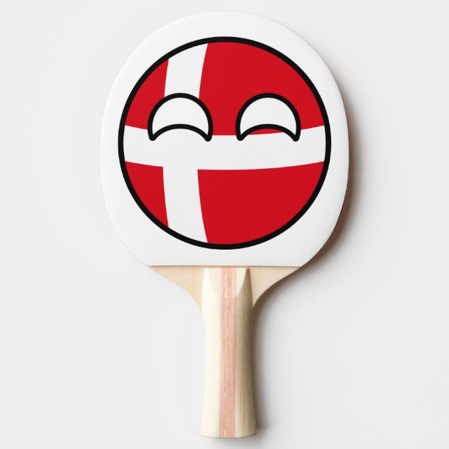 Funny Trending Geeky Denmark Countryball Ping-Pong Paddle (Front)