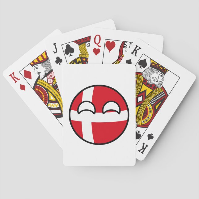 Funny Trending Geeky Denmark Countryball Poker Cards (Back)