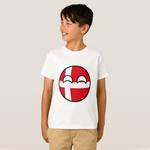 Funny Trending Geeky Denmark Countryball T_Shirt