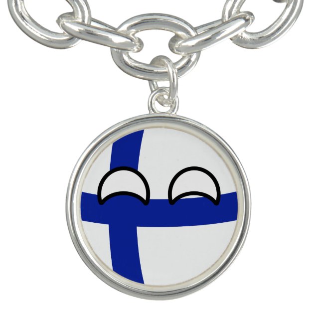 Funny Trending Geeky Finland Countryball Bracelet (Design)