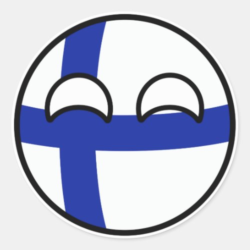 Funny Trending Geeky Finland Countryball Classic Round Sticker