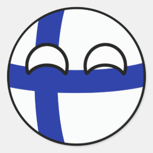 Funny Trending Geeky Finland Countryball Classic Round Sticker