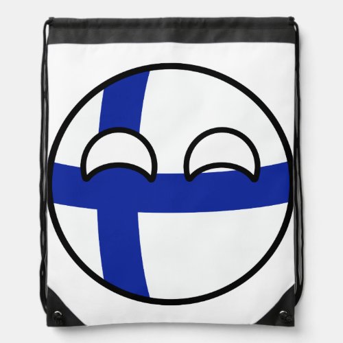 Funny Trending Geeky Finland Countryball Drawstring Bag