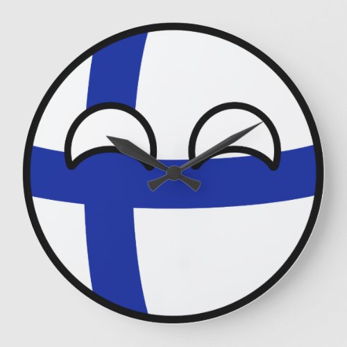 Funny Trending Geeky Finland Countryball Large Clock