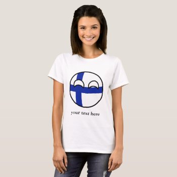 Funny Trending Geeky Finland Countryball T-shirt by Countryballs_Store at Zazzle