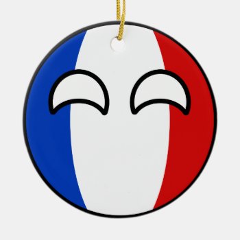 Funny Trending Geeky France Countryball Ceramic Ornament by Countryballs_Store at Zazzle