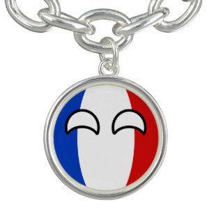 Funny Trending Geeky France Countryball Charm Bracelet
