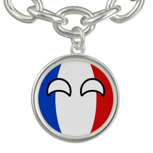 Funny Trending Geeky France Countryball Charm Bracelet