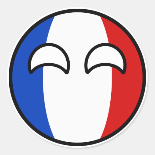 Funny Trending Geeky France Countryball Classic Round Sticker