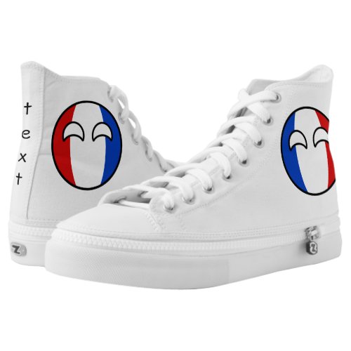 Funny Trending Geeky France Countryball High_Top Sneakers