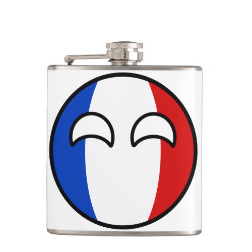 Funny Trending Geeky France Countryball Hip Flask
