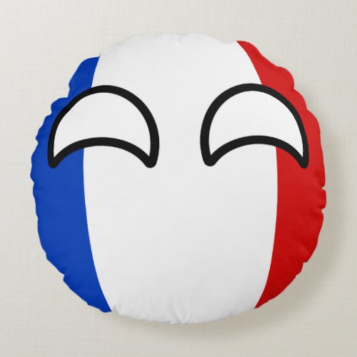 Funny Trending Geeky France Countryball Round Pillow