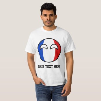 Funny Trending Geeky France Countryball T-shirt by Countryballs_Store at Zazzle