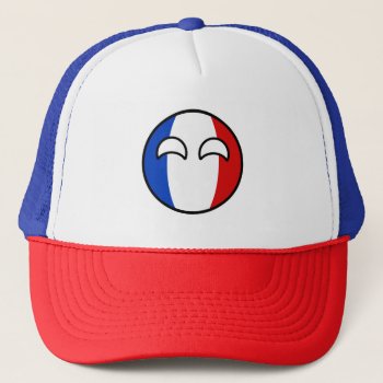 Funny Trending Geeky France Countryball Trucker Hat by Countryballs_Store at Zazzle