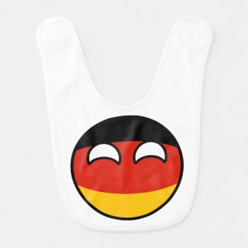 Funny Trending Geeky Germany Countryball Bib by Countryballs_Store at Zazzle