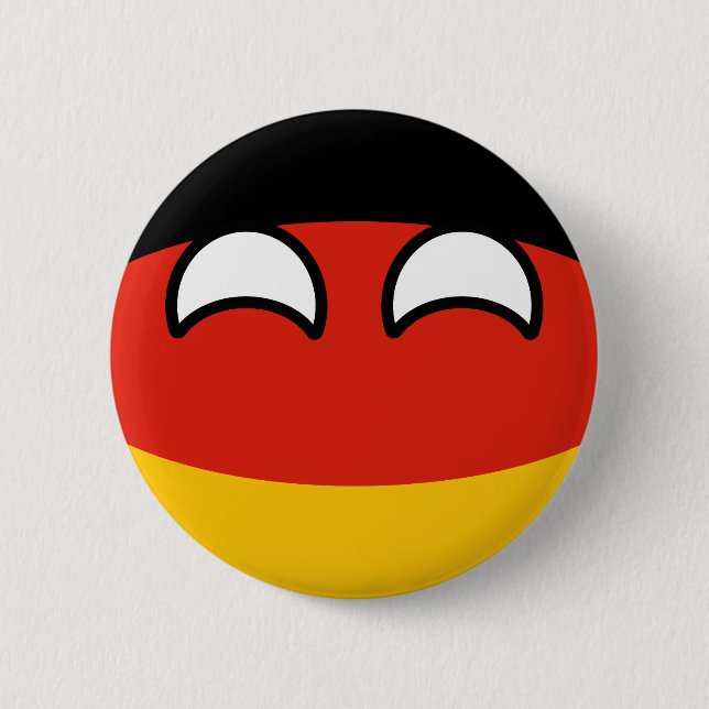 Funny Trending Geeky Germany Countryball Button (Front)
