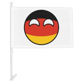 Funny Trending Geeky Germany Countryball Car Flag by Countryballs_Store at Zazzle