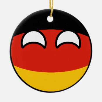 Funny Trending Geeky Germany Countryball Ceramic Ornament by Countryballs_Store at Zazzle