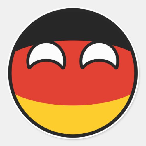 Funny Trending Geeky Germany Countryball Classic Round Sticker