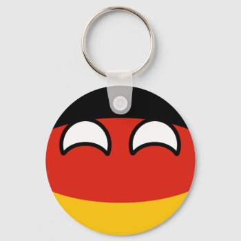 Funny Trending Geeky Germany Countryball Keychain by Countryballs_Store at Zazzle