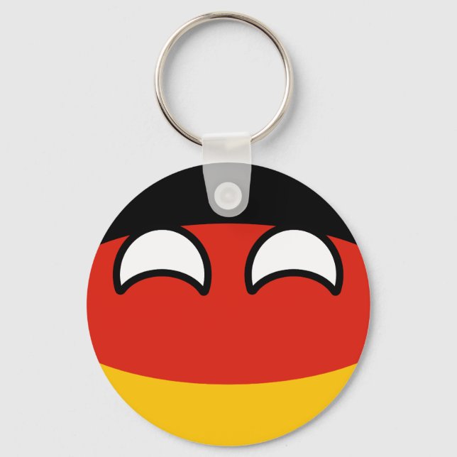 Funny Trending Geeky Germany Countryball Keychain (Front)