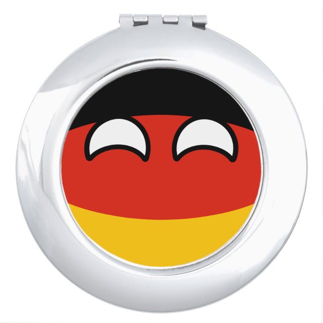 Funny Trending Geeky Germany Countryball Makeup Mirror (Front)